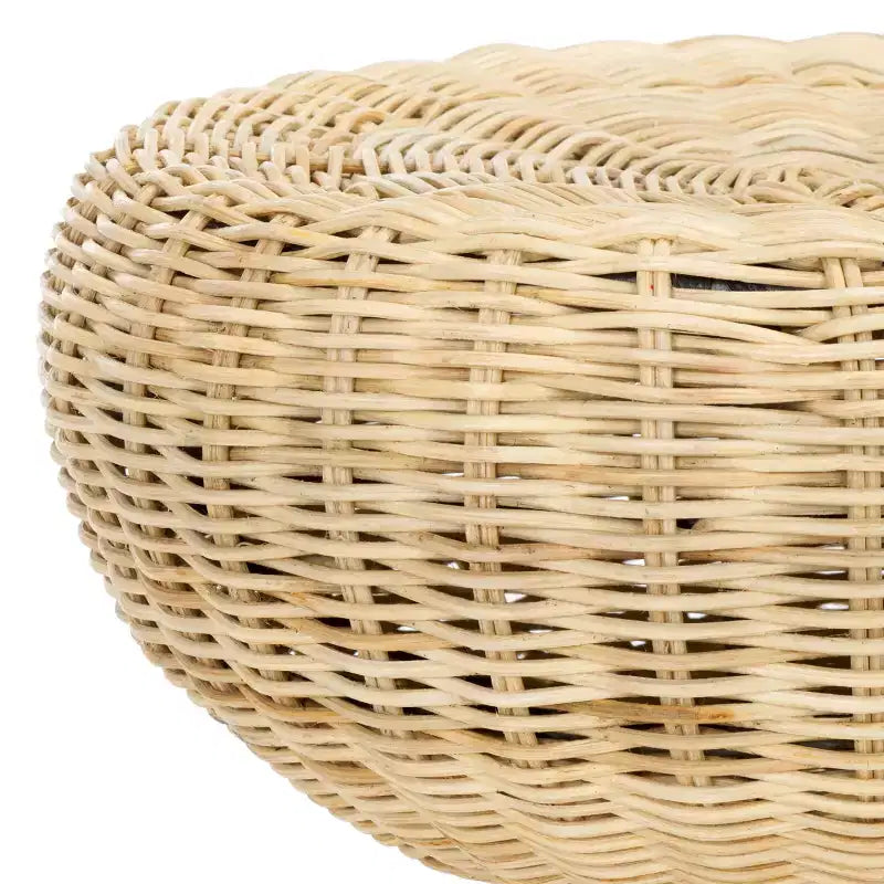 Sgabello d'appoggio in rattan - Finitura naturale