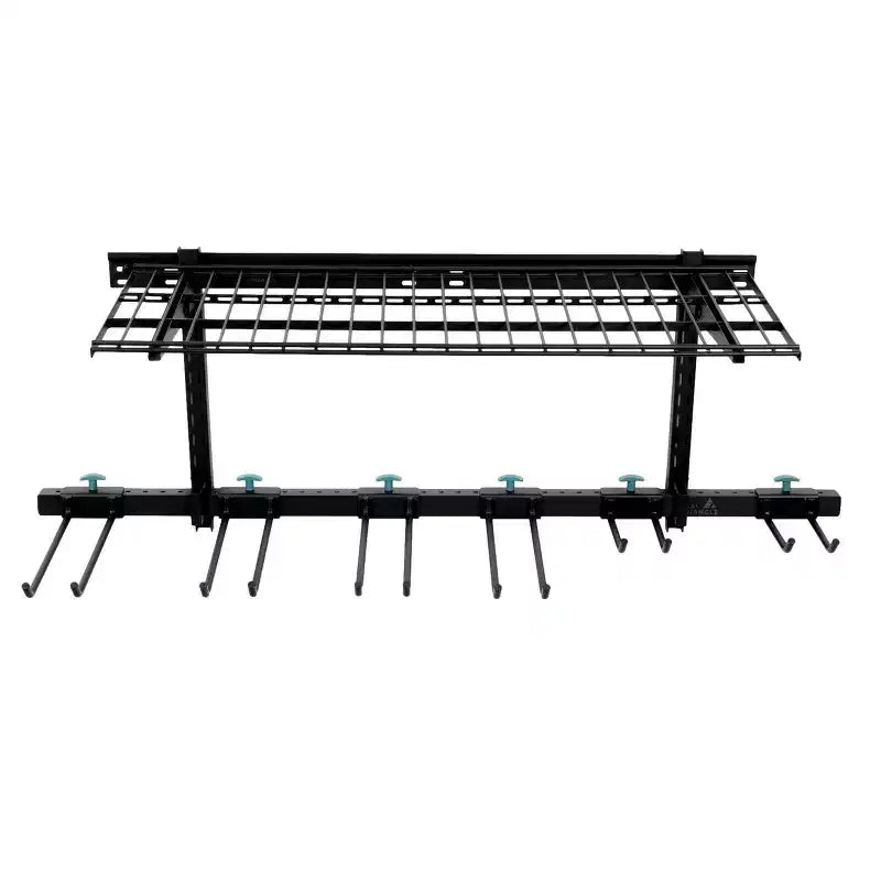 Sistema di stoccaggio attrezzi da parete regolabile con ripiano – Portata 136 kg