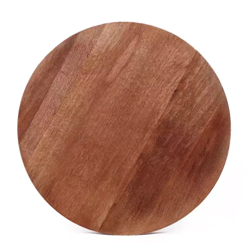 Tavolino rotondo in legno di mango