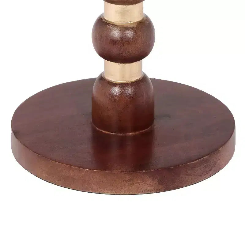 Tavolino rotondo in legno di mango