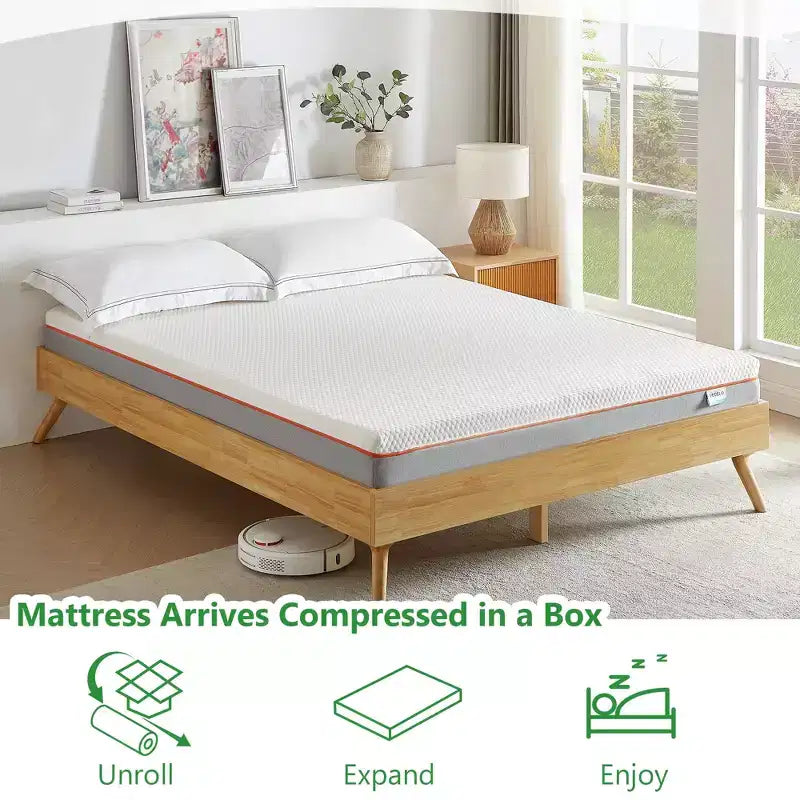 Materasso in memory foam da 8 pollici – Rigidità media, varie misure
