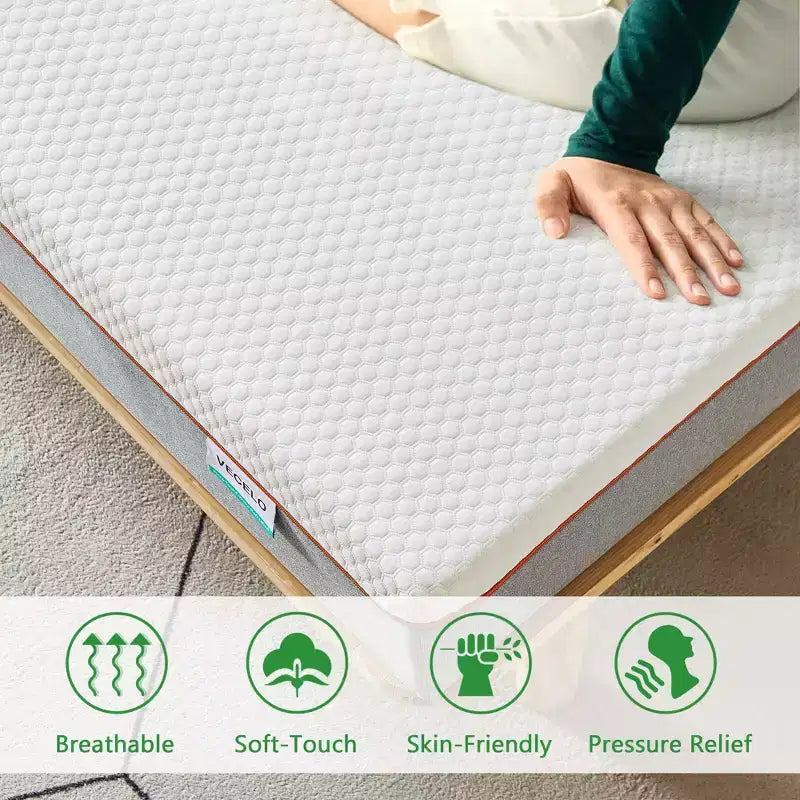 Materasso in memory foam da 8 pollici – Rigidità media, varie misure