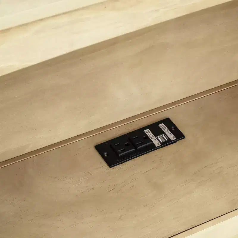 Divano Letto Singolo con Cassetti Contenitori, Armadietti Laterali e Porte di Ricarica USB