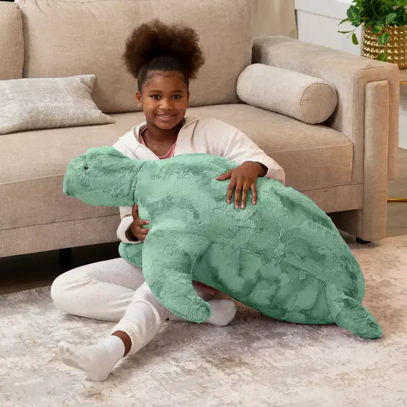 Shelly la Tartaruga, Grande Peluche Animale Marino Sacchetto di Fagioli e Pouf per Bambini