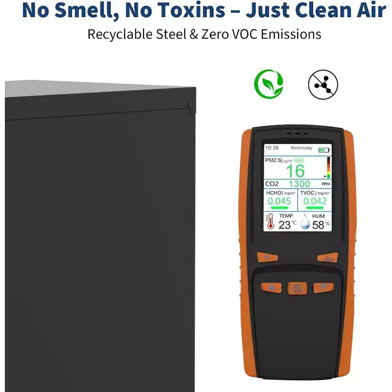 Mobile Contenitore Alto e Stretto in Metallo con Arco, Anta a Vetro e Cassetto