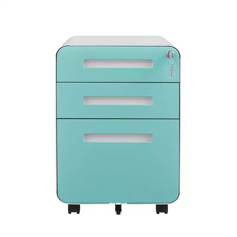 Cassettiera porta documenti mobile a 3 cassetti con serratura – Cassettiera porta documenti con ruote da scrivania per ufficio domestico