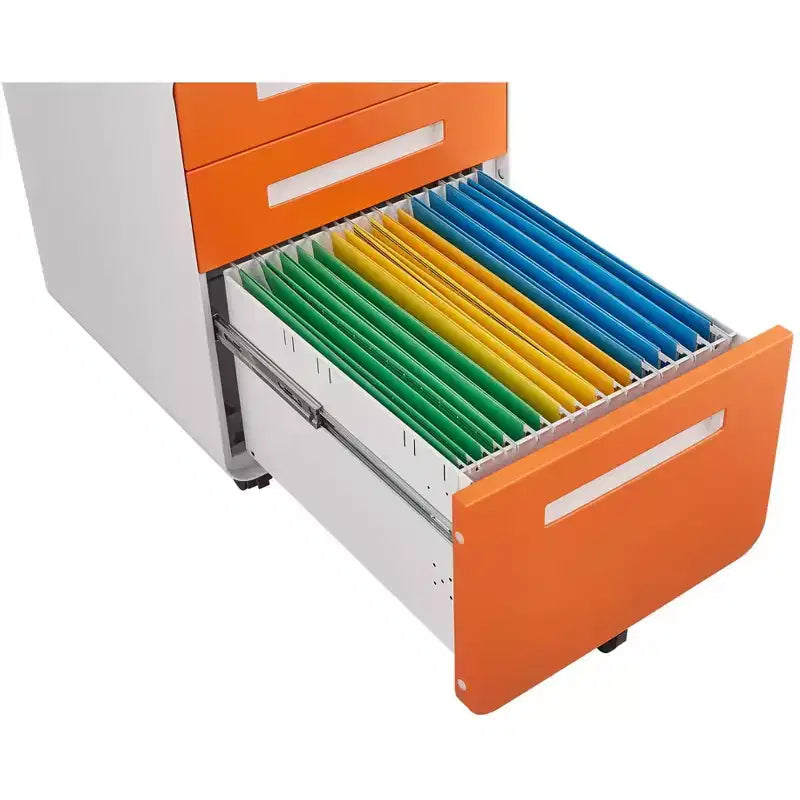 Cassettiera porta documenti mobile a 3 cassetti con serratura – Cassettiera porta documenti con ruote da scrivania per ufficio domestico