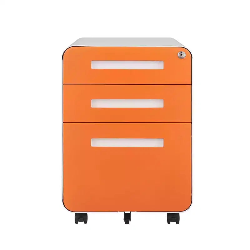 Cassettiera porta documenti mobile a 3 cassetti con serratura – Cassettiera porta documenti con ruote da scrivania per ufficio domestico