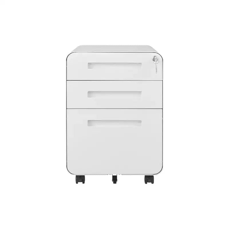 Cassettiera porta documenti mobile a 3 cassetti con serratura – Cassettiera porta documenti con ruote da scrivania per ufficio domestico