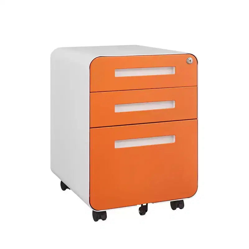 Cassettiera porta documenti mobile a 3 cassetti con serratura – Cassettiera porta documenti con ruote da scrivania per ufficio domestico