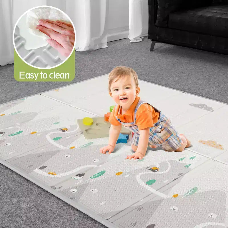 Box per bambini con tappetino – Box pieghevole da 150x180 cm per neonati e bambini piccoli, per uso interno ed esterno