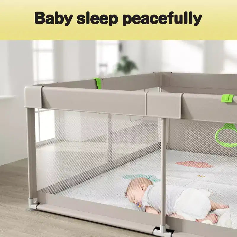 Box per bambini con tappetino – Box pieghevole da 150x180 cm per neonati e bambini piccoli, per uso interno ed esterno