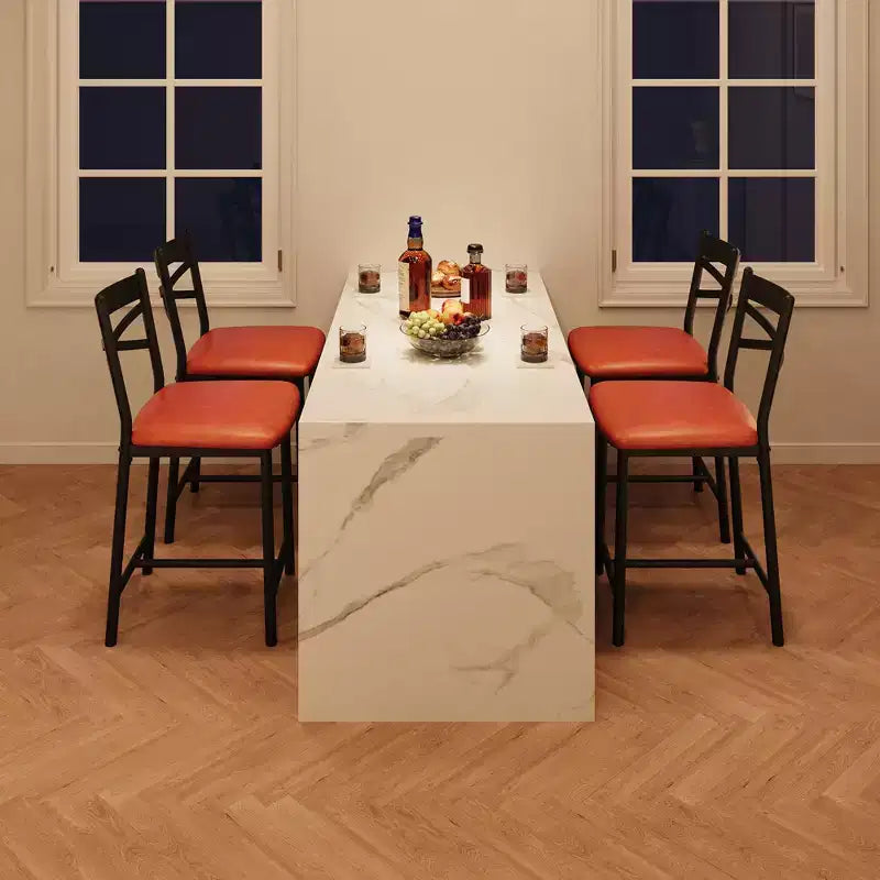 Sgabelli da bar altezza bancone, sedie da bar imbottite con schienale per isola cucina, sala da pranzo