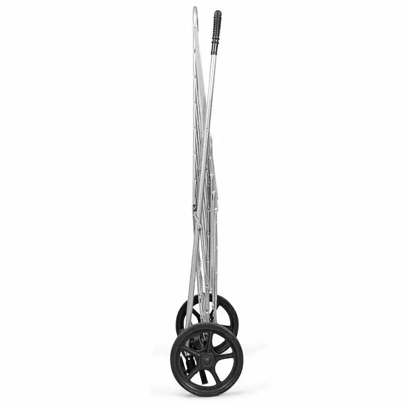 Carrello Spesa Pieghevole con Cesto Jumbo e Ruote Girevoli