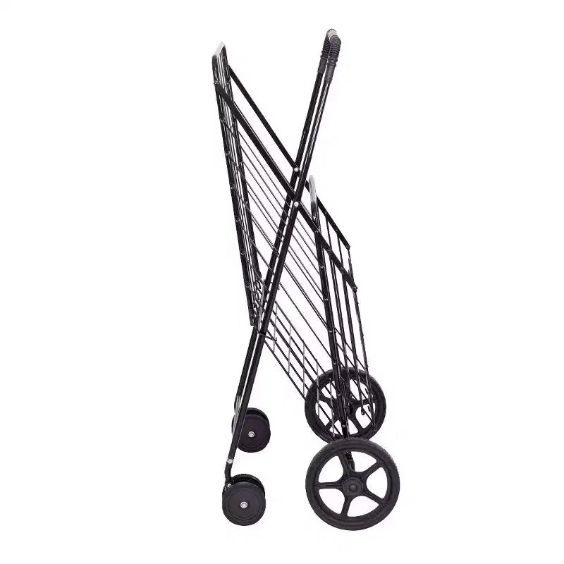 Carrello Spesa Pieghevole con Cesto Jumbo e Ruote Girevoli