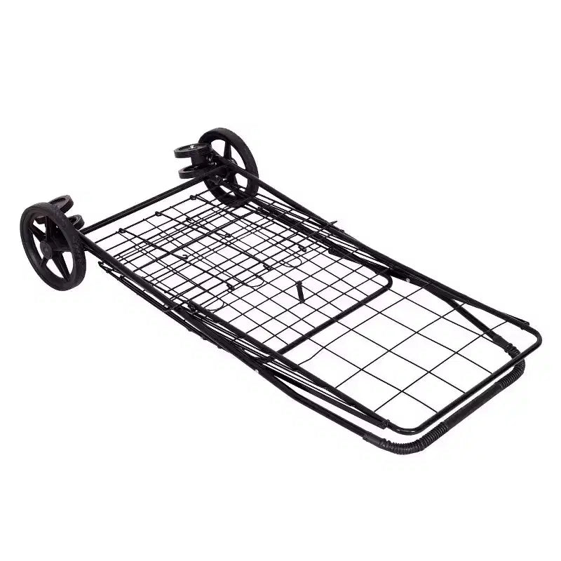 Carrello Spesa Pieghevole con Cesto Jumbo e Ruote Girevoli