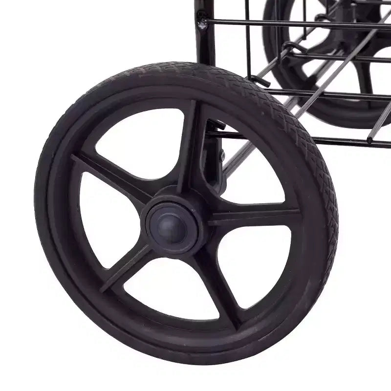 Carrello Spesa Pieghevole con Cesto Jumbo e Ruote Girevoli