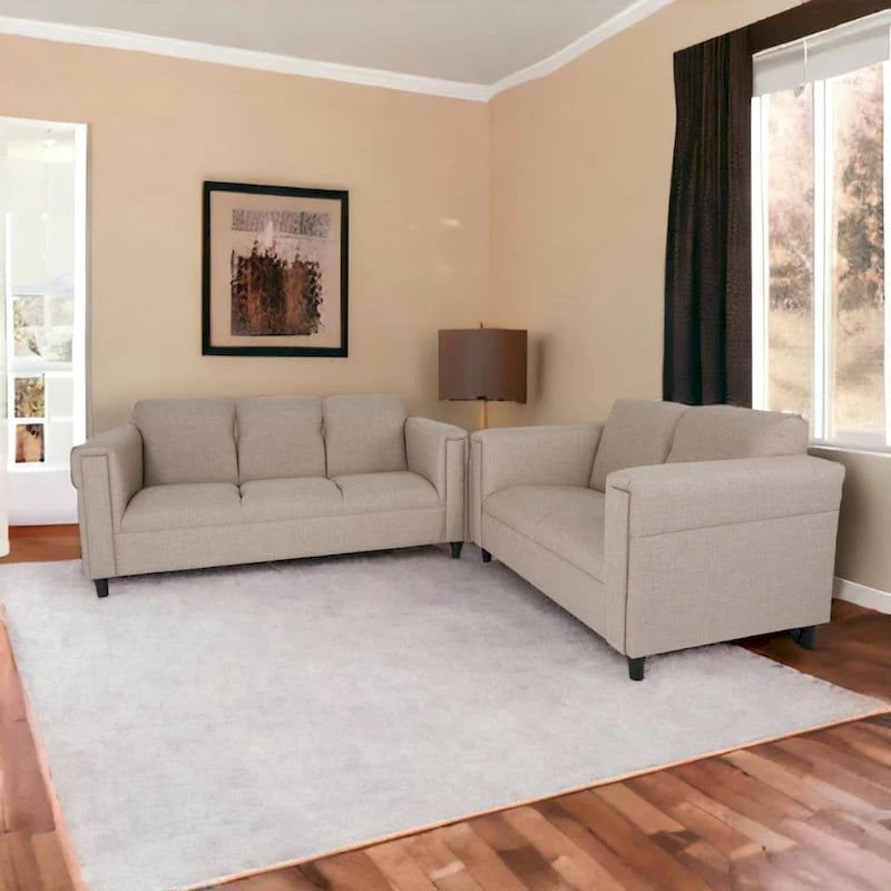Divano a due posti e set di divani Coast to Coast Sofas Mid Century Modern in poliestere e nylon con struttura in legno massello e tappezzeria